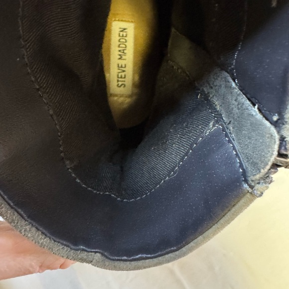 Steve Madden Gray Heeled Boots with Block Heel - Picture 7 of 8